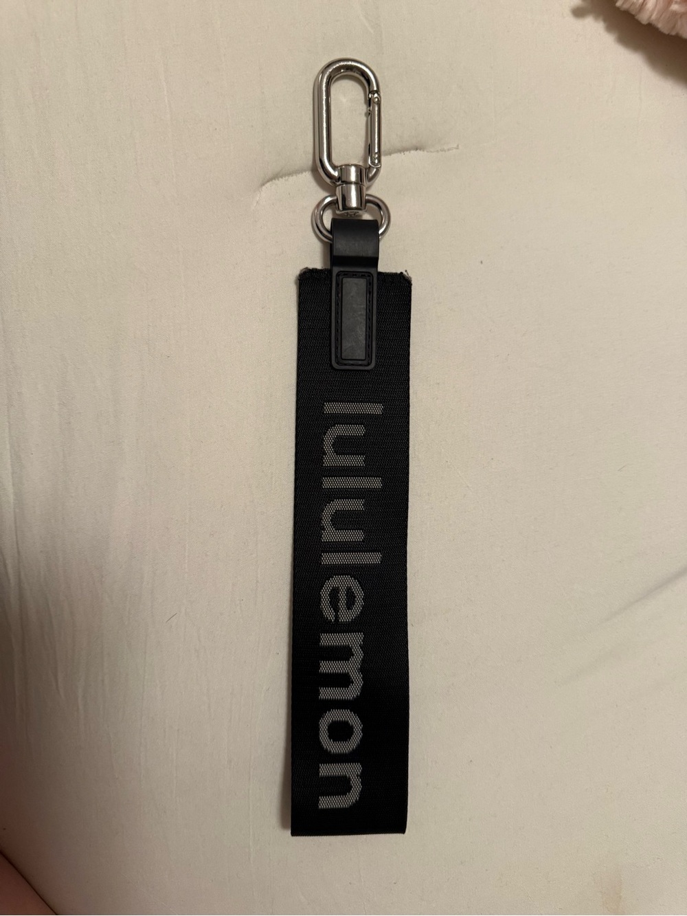 lululemon athletica Black & Silver Logo Key Fob Strap